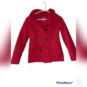 London Fog Girls Red peacoat